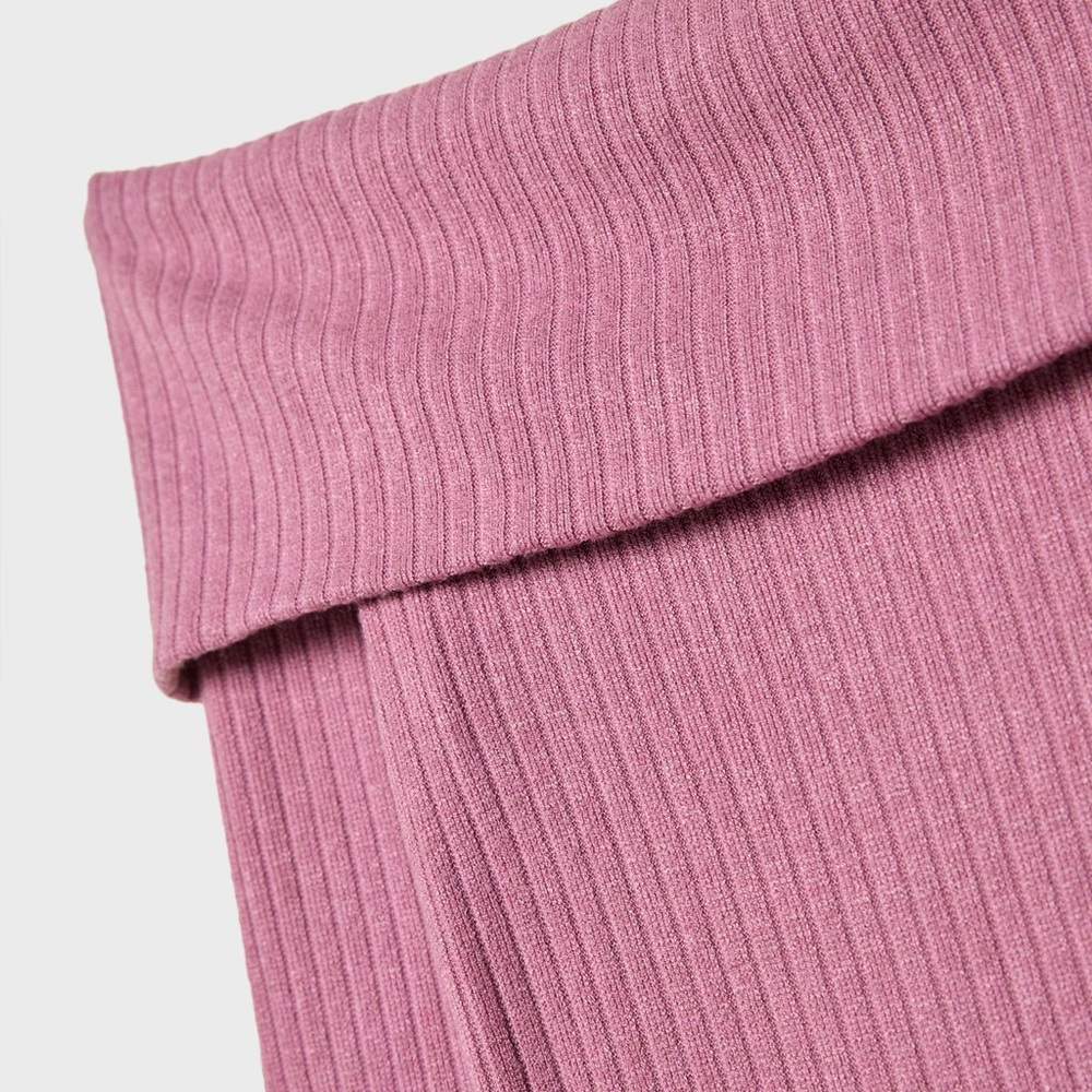 STRADIVARIUS OFF-THE-SHOULDER KNIT TOP - Picture 4 of 6